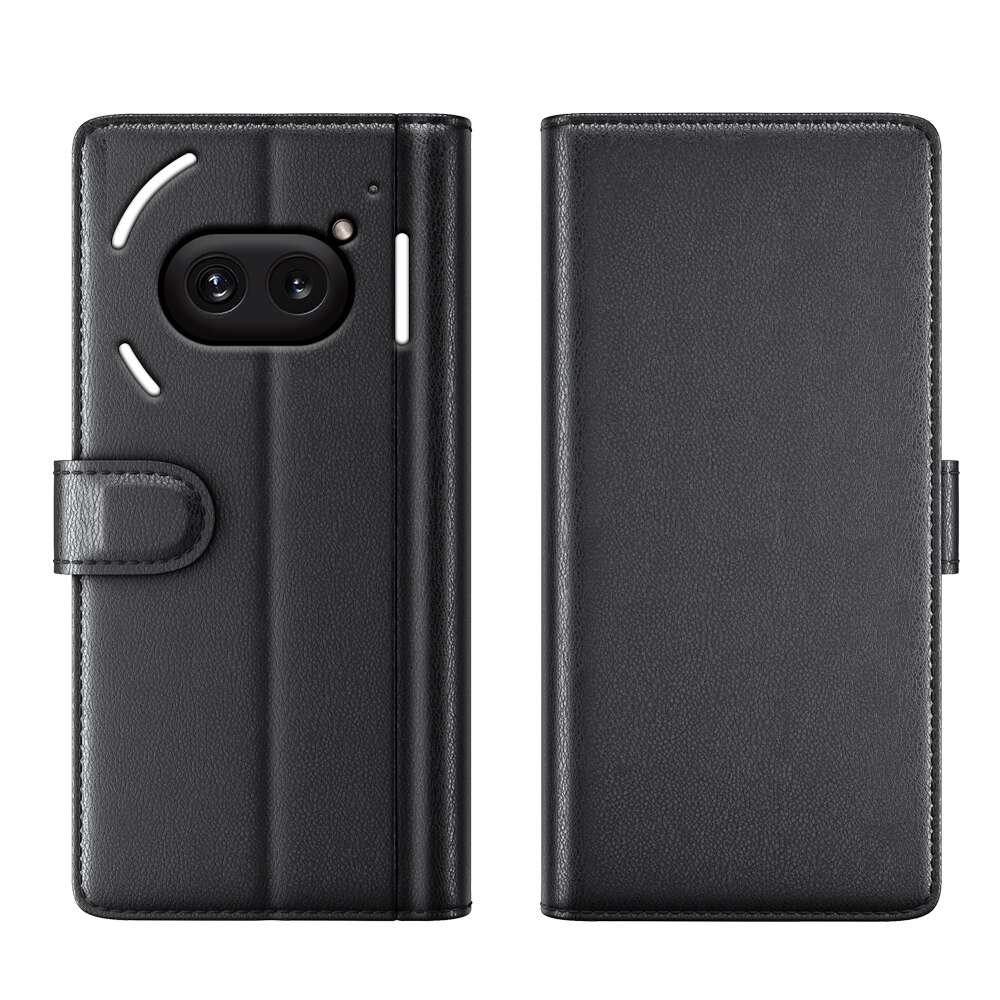 Étui en cuir veritable Nothing Phone 2a, Noir