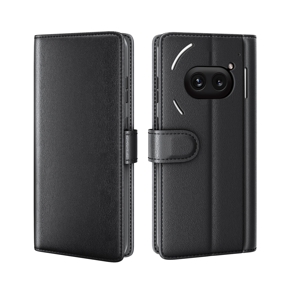 Étui en cuir veritable Nothing Phone 2a, Noir
