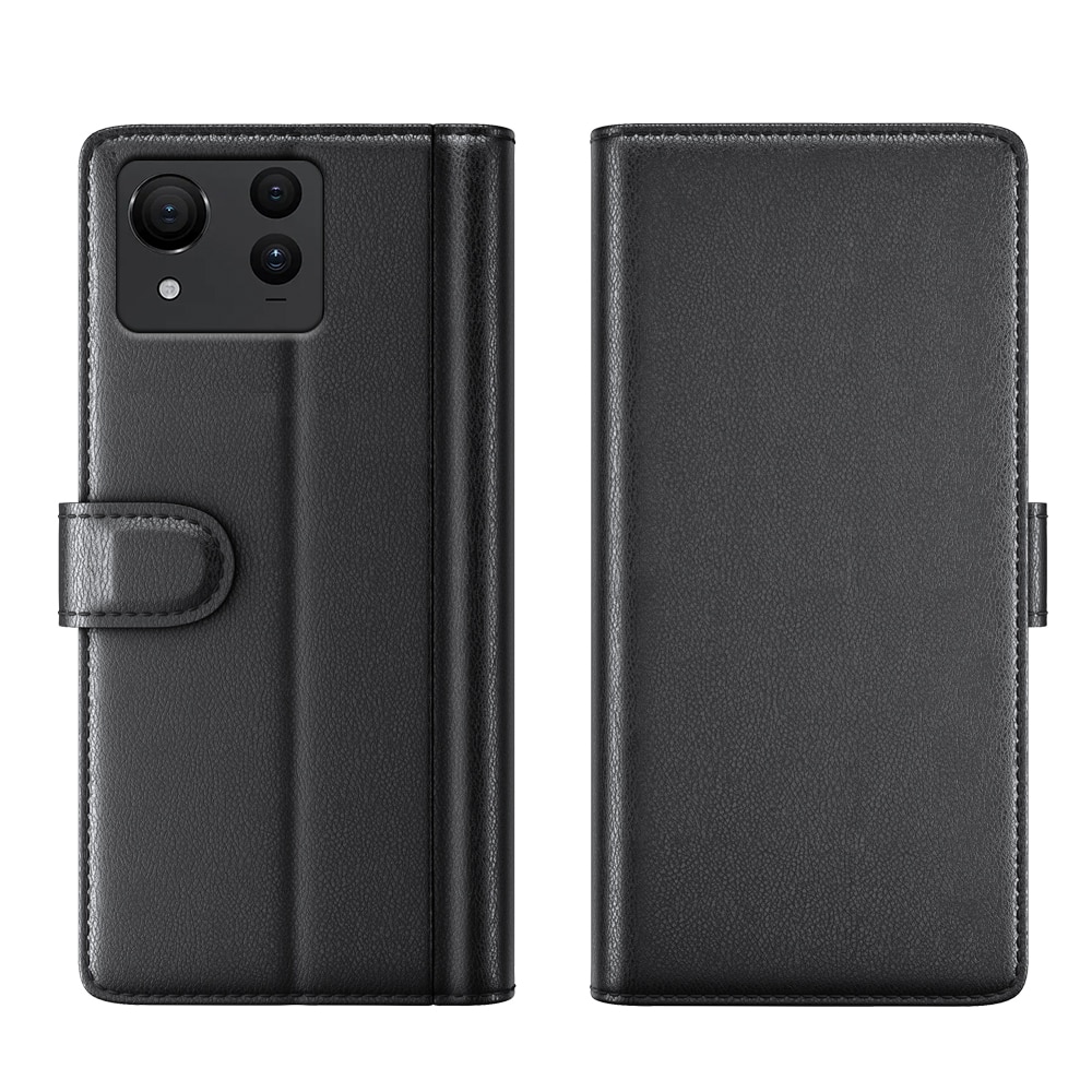 Étui en cuir veritable Asus Zenfone 11 Ultra, Noir