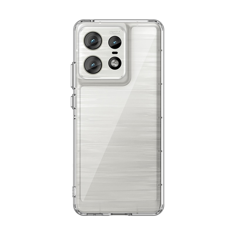 Coque hybride pour Motorola Edge 50 Pro, transparent