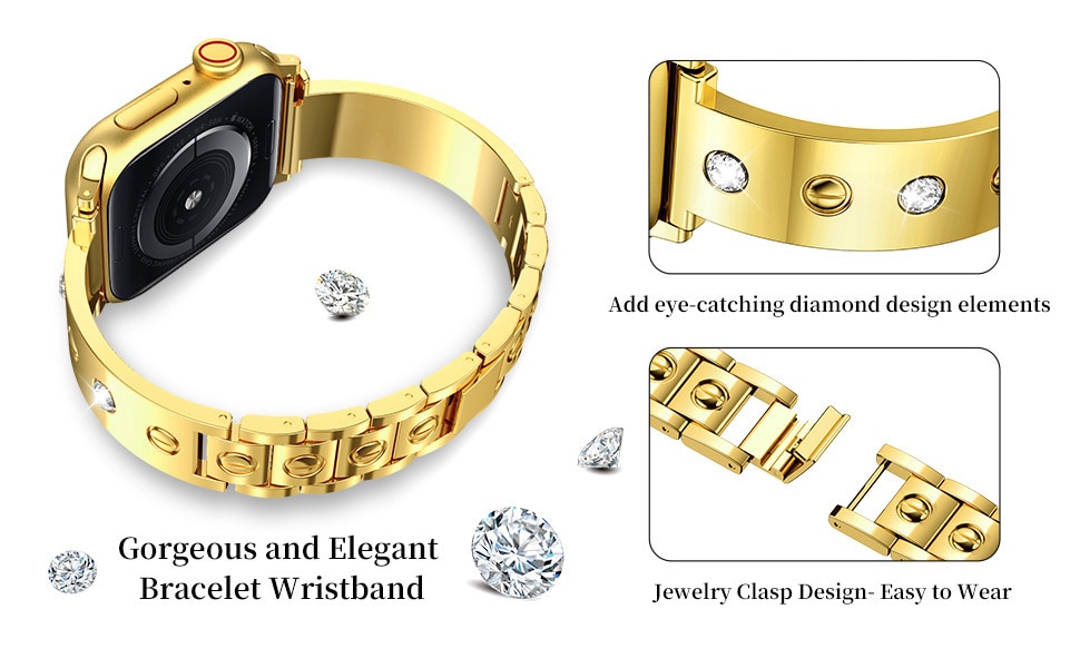 Bracelet Bangle Diamond Apple Watch 41mm Series 8, or