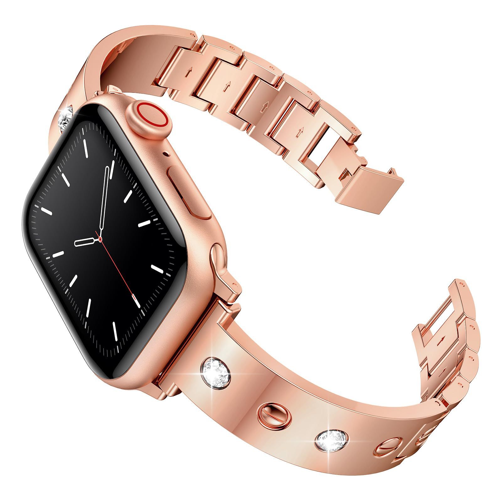 Bracelet Bangle Diamond Apple Watch 41mm Series 7, or rose