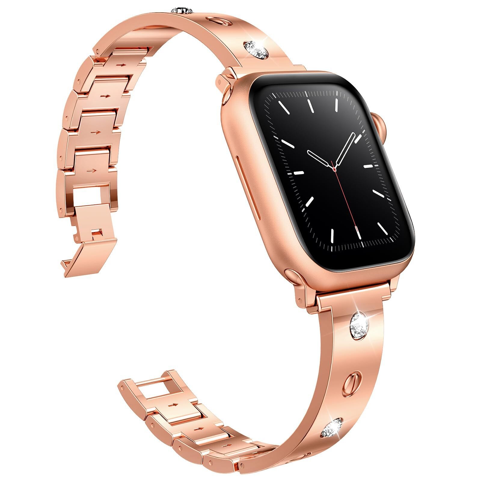 Bracelet Bangle Diamond Apple Watch 41mm Series 7, or rose