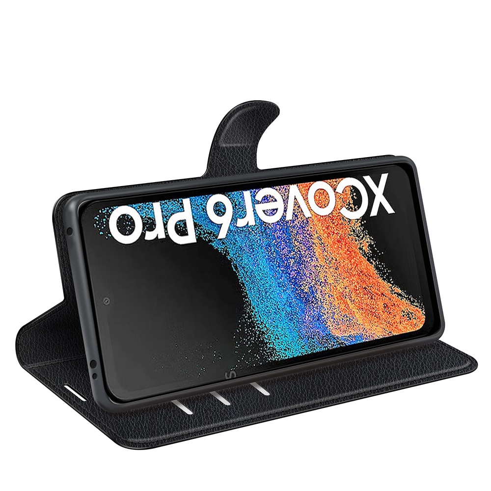Coque portefeuille Samsung Galaxy Xcover 6 Pro, Noir