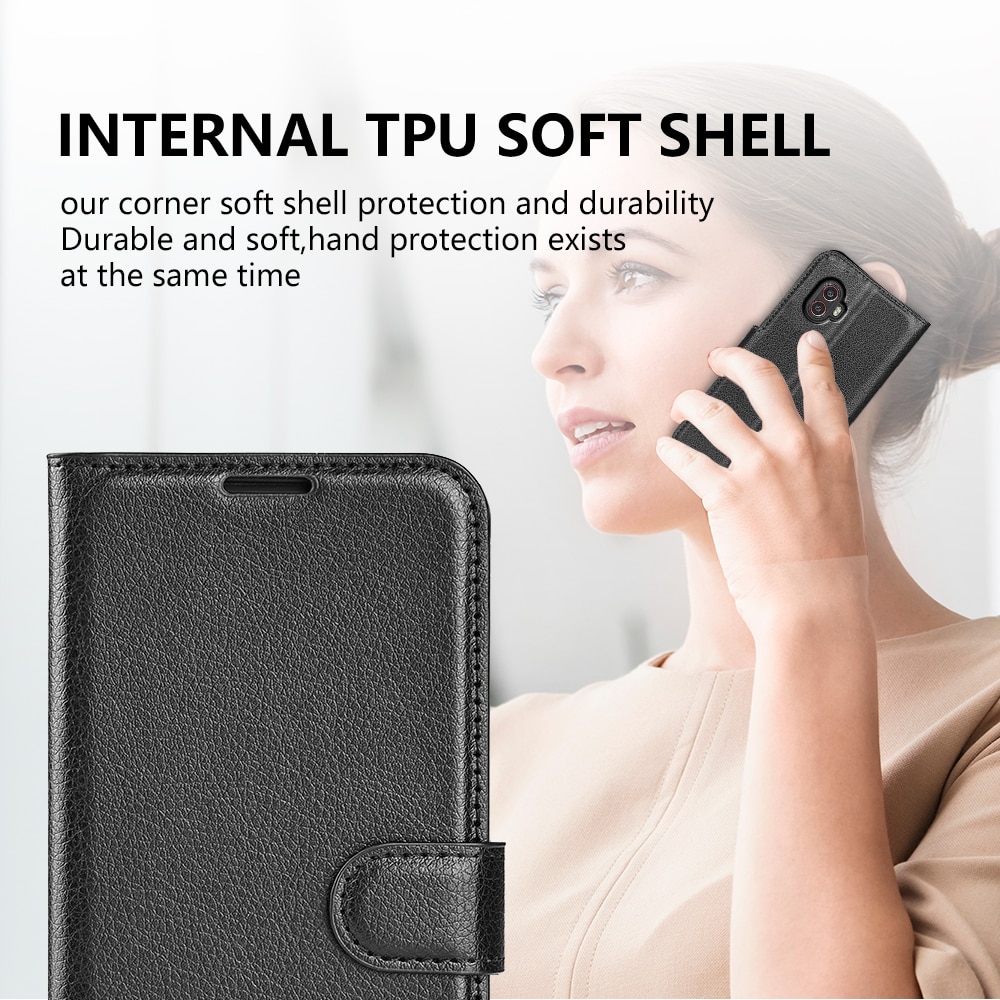 Coque portefeuille Samsung Galaxy Xcover 6 Pro, Noir