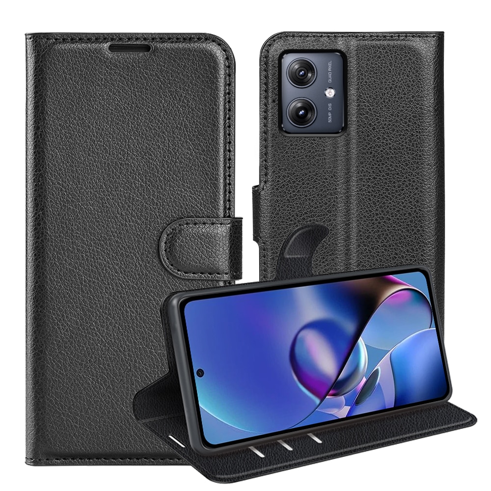 Coque portefeuille Motorola Moto G54, Noir