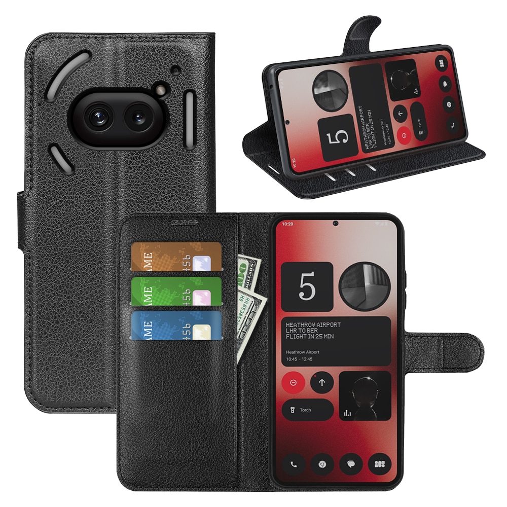 Coque portefeuille Nothing Phone 2a, Noir