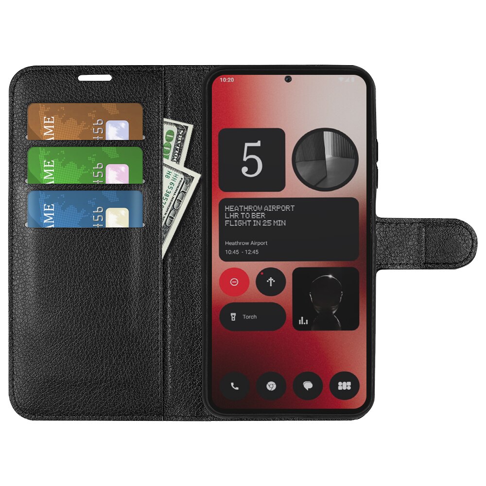 Coque portefeuille Nothing Phone 2a, Noir