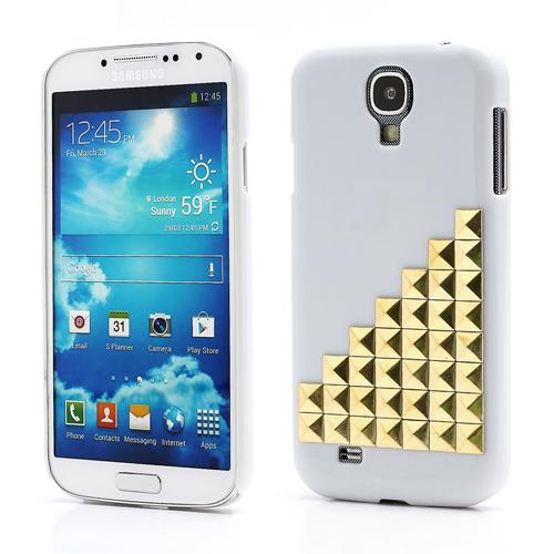 Coque avec des rivets Samsung Galaxy S4 Blanc/Or