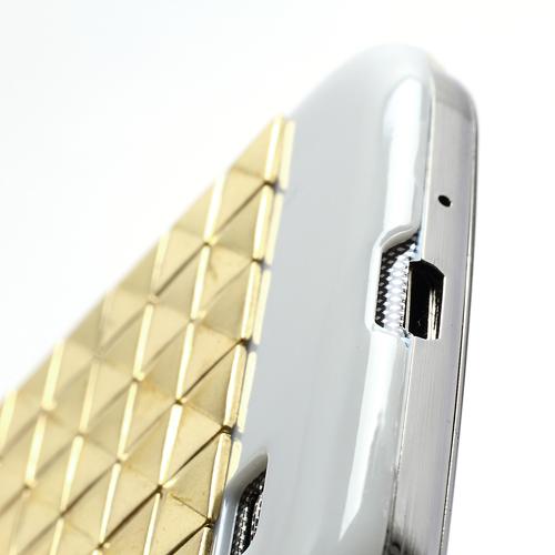 Coque avec des rivets Samsung Galaxy S4 Blanc/Or