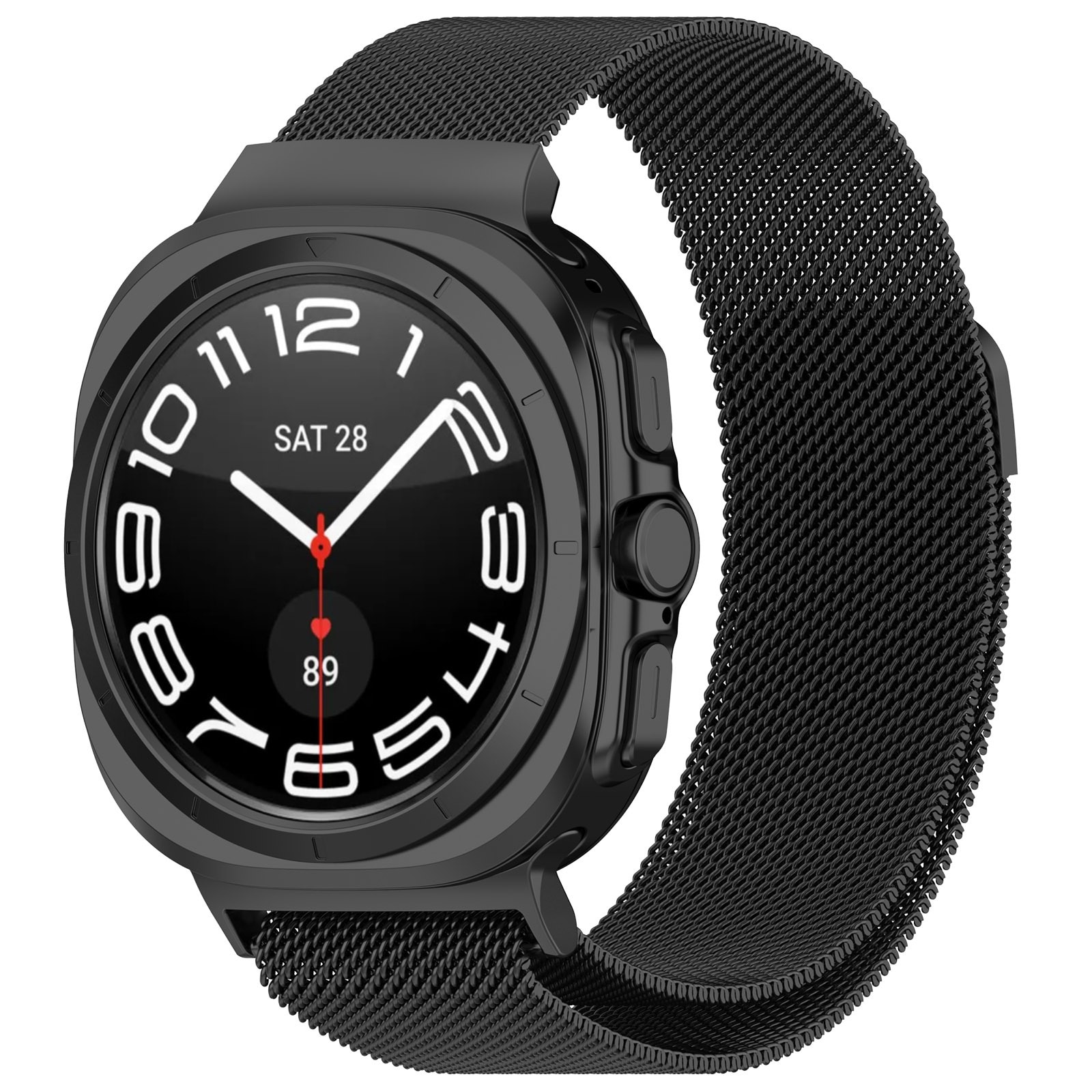 Bracelet milanais pour Samsung Galaxy Watch Ultra 47mm, Noir
