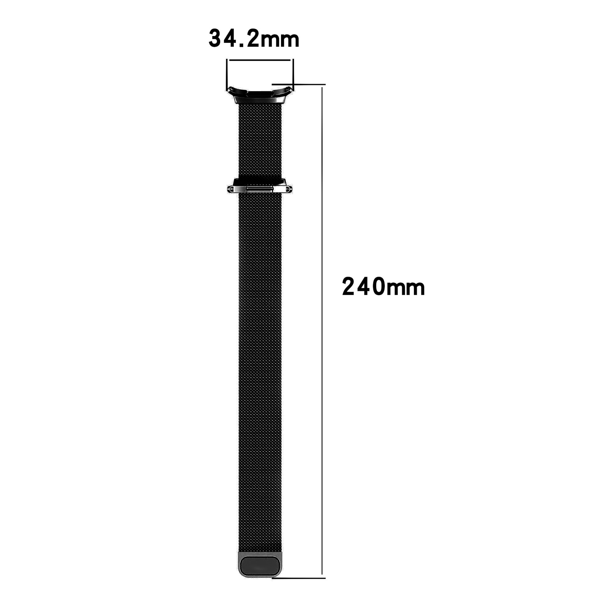 Bracelet milanais pour Samsung Galaxy Watch Ultra 47mm, Noir