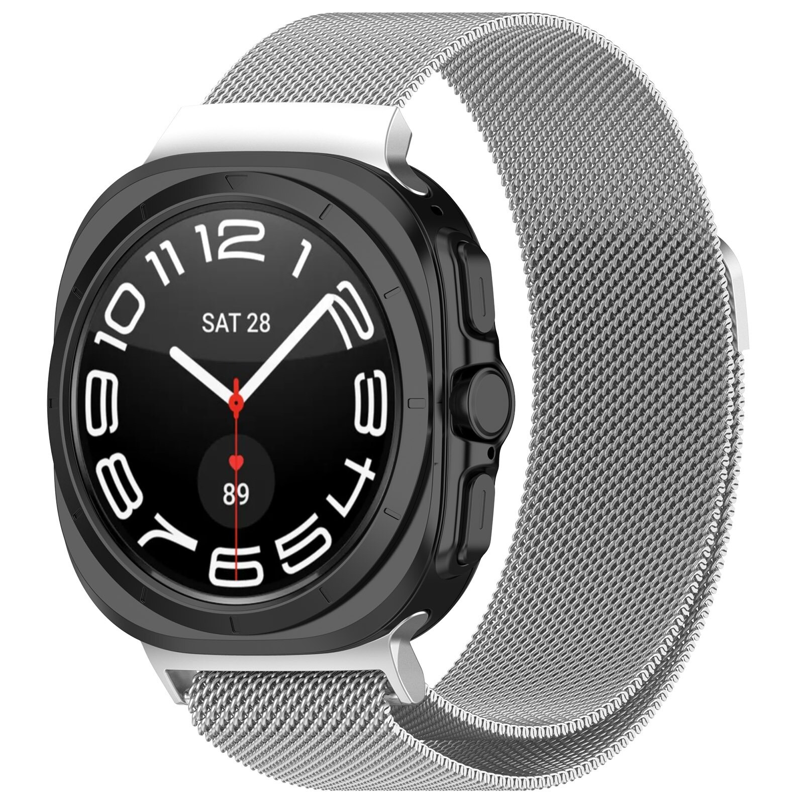 Bracelet milanais pour Samsung Galaxy Watch Ultra 47mm, Argent