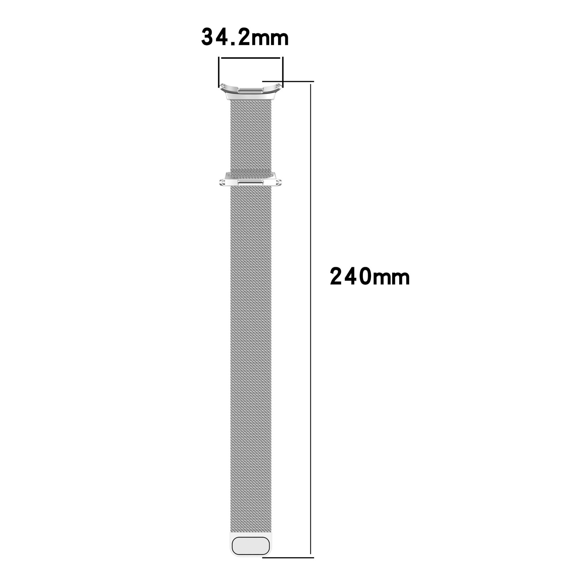 Bracelet milanais pour Samsung Galaxy Watch Ultra 47mm, Argent