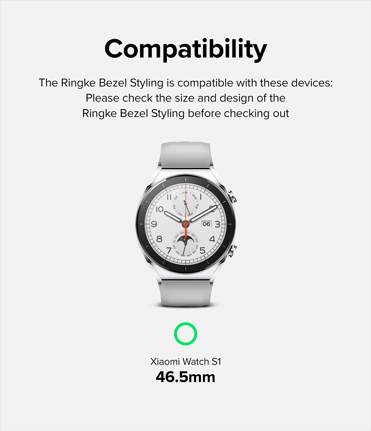 Bezel Styling Xiaomi Watch S1 Argent