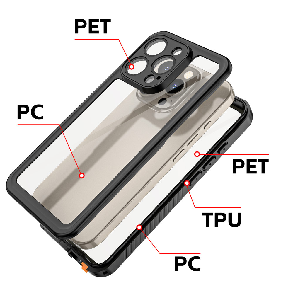 Coque MX Waterproof iPhone 16 Pro Max, Black