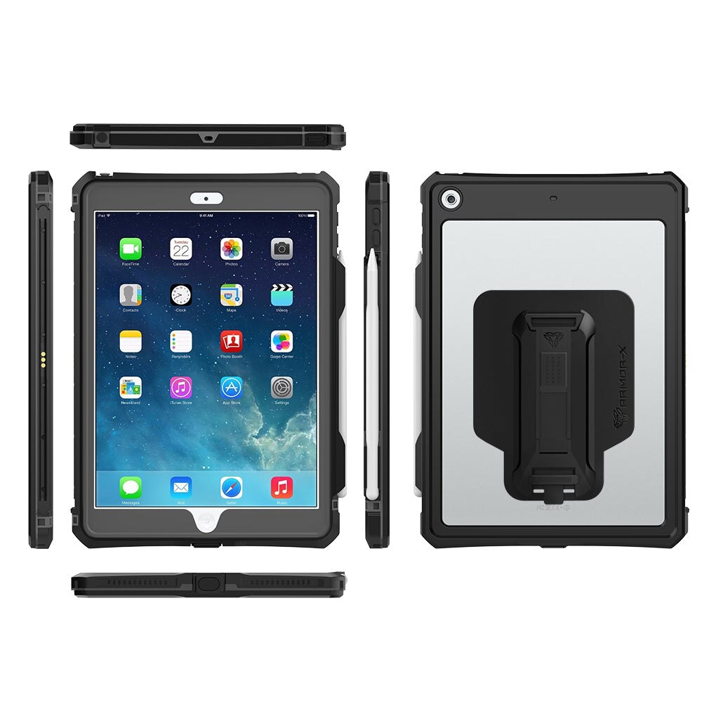 Coque MX Waterproof iPad 10.2 9th Gen (2021), Clear/Black