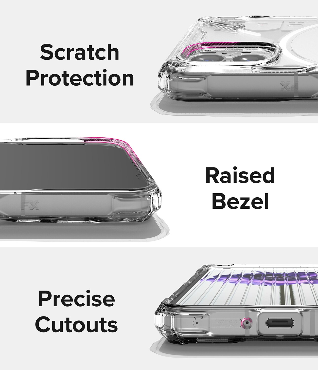 Coque Fusion X Nothing Phone 1, Transparent