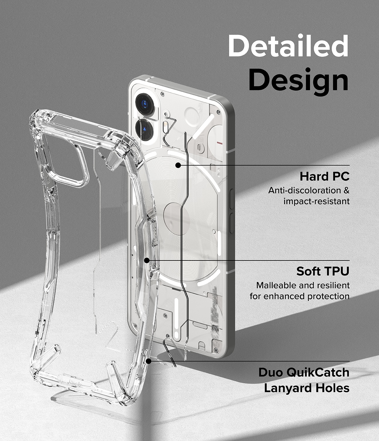 Coque Fusion X Nothing Phone 2, Transparent