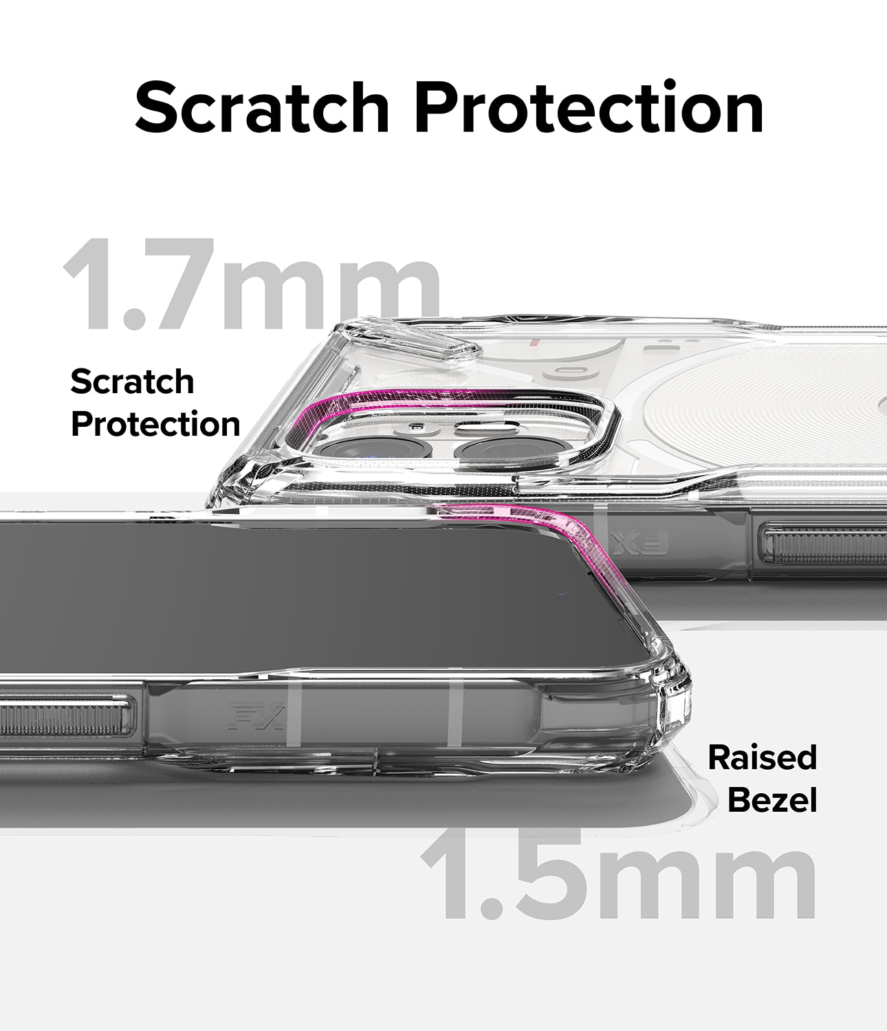 Coque Fusion X Nothing Phone 2, Transparent
