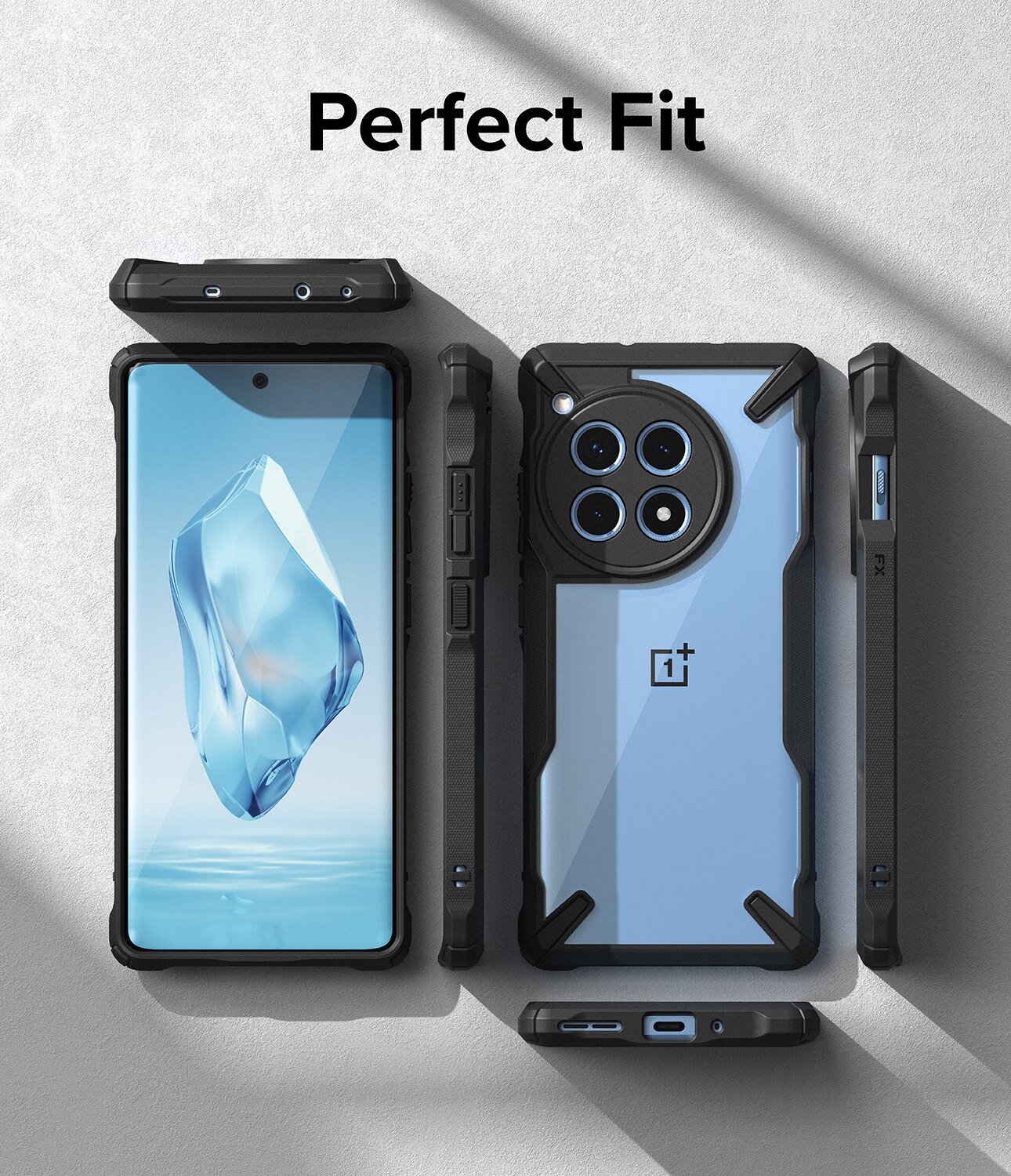 Coque Fusion X OnePlus 12R, noir