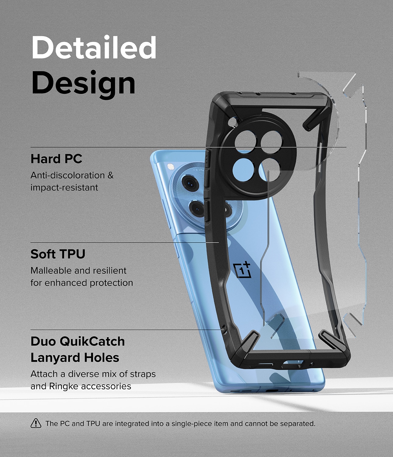 Coque Fusion X  OnePlus 12R, Noir