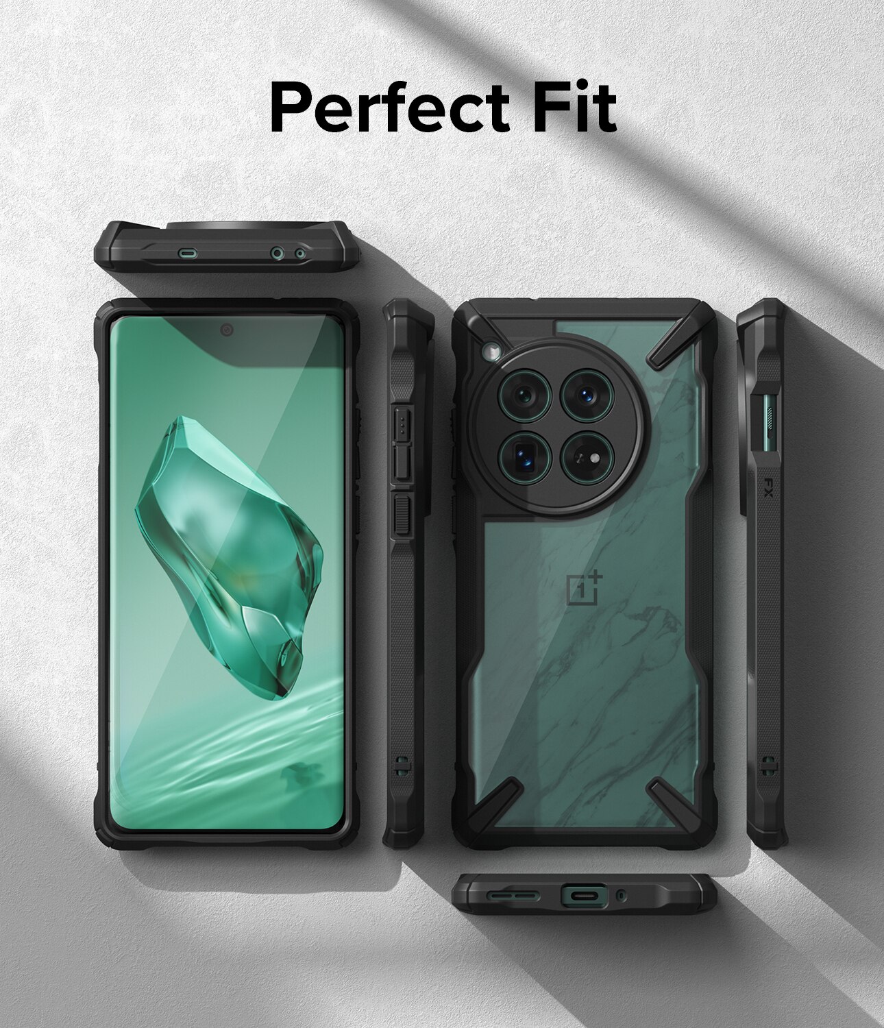 Coque Fusion X  OnePlus 12, Noir