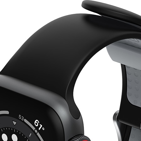 Bracelet pour Apple Watch 41mm Series 9, noir/gris (Pavement)