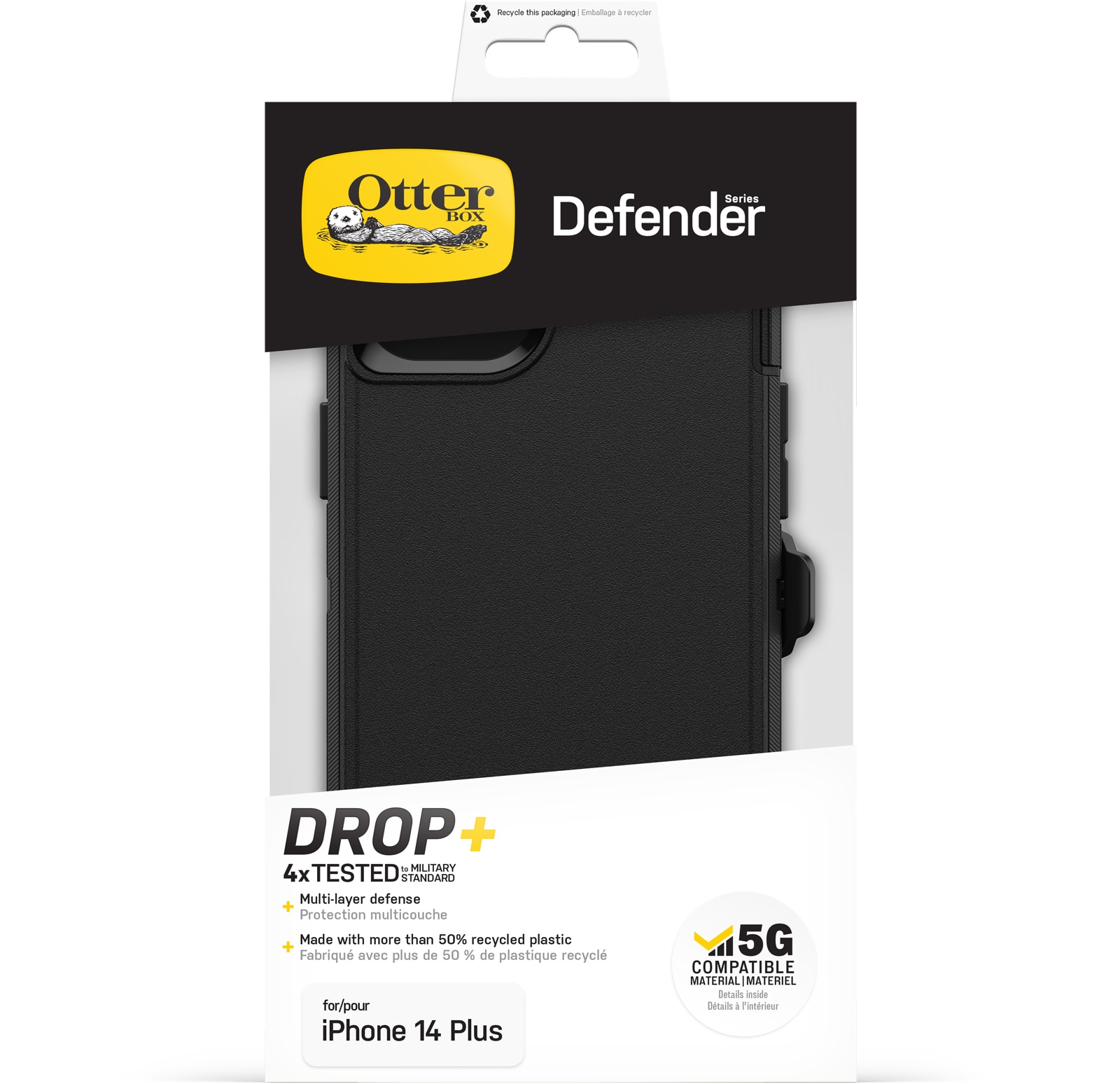 Coque Defender iPhone 14 Plus, noir