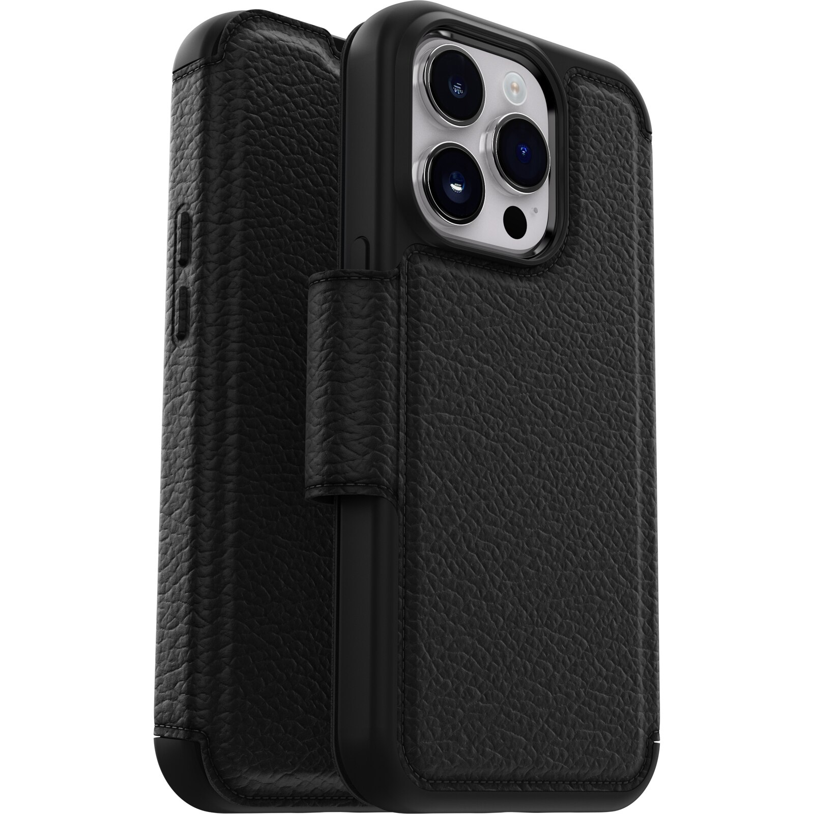 Coque Strada iPhone 14 Pro, noir