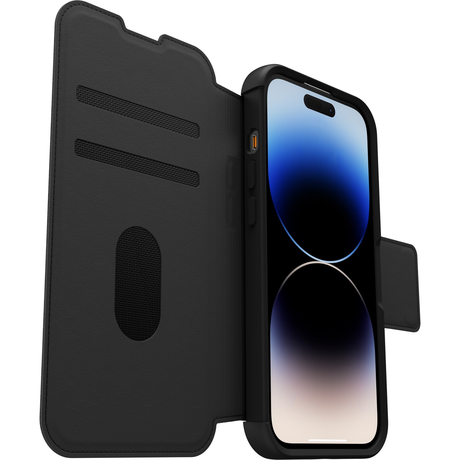 Coque Strada iPhone 14 Pro, noir