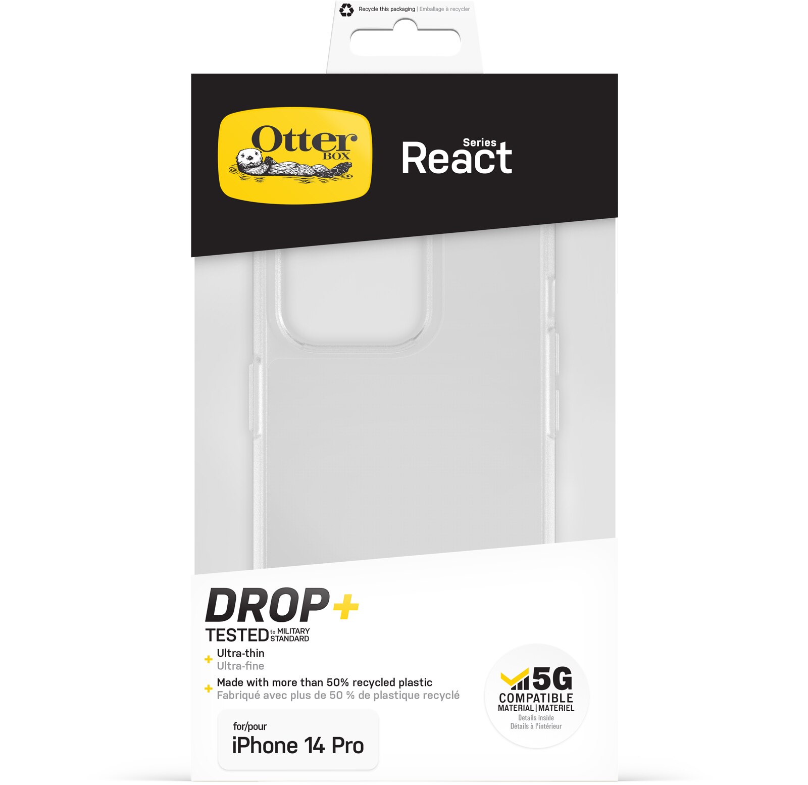 Coque React iPhone 14 Pro, Clear