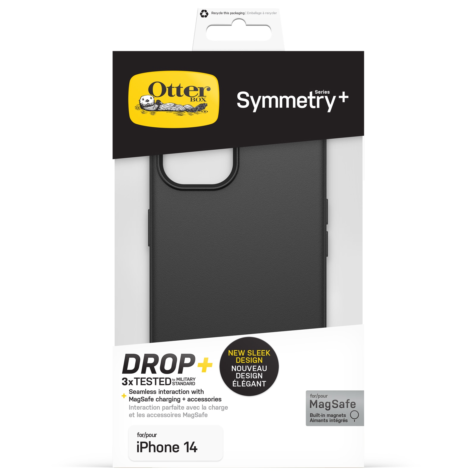 Coque Symmetry Plus MagSafe iPhone 14, noir