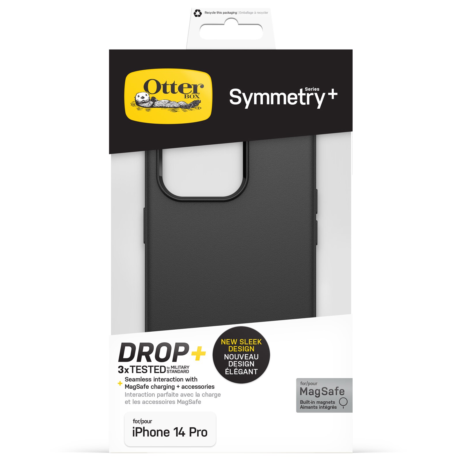 Coque Symmetry Plus MagSafe iPhone 14 Pro, noir