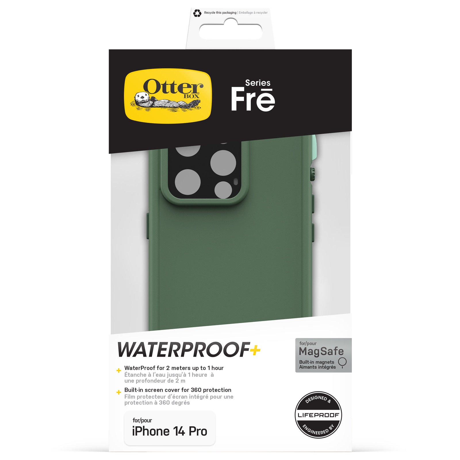 FRE MagSafe Coque iPhone 14 Pro, vert