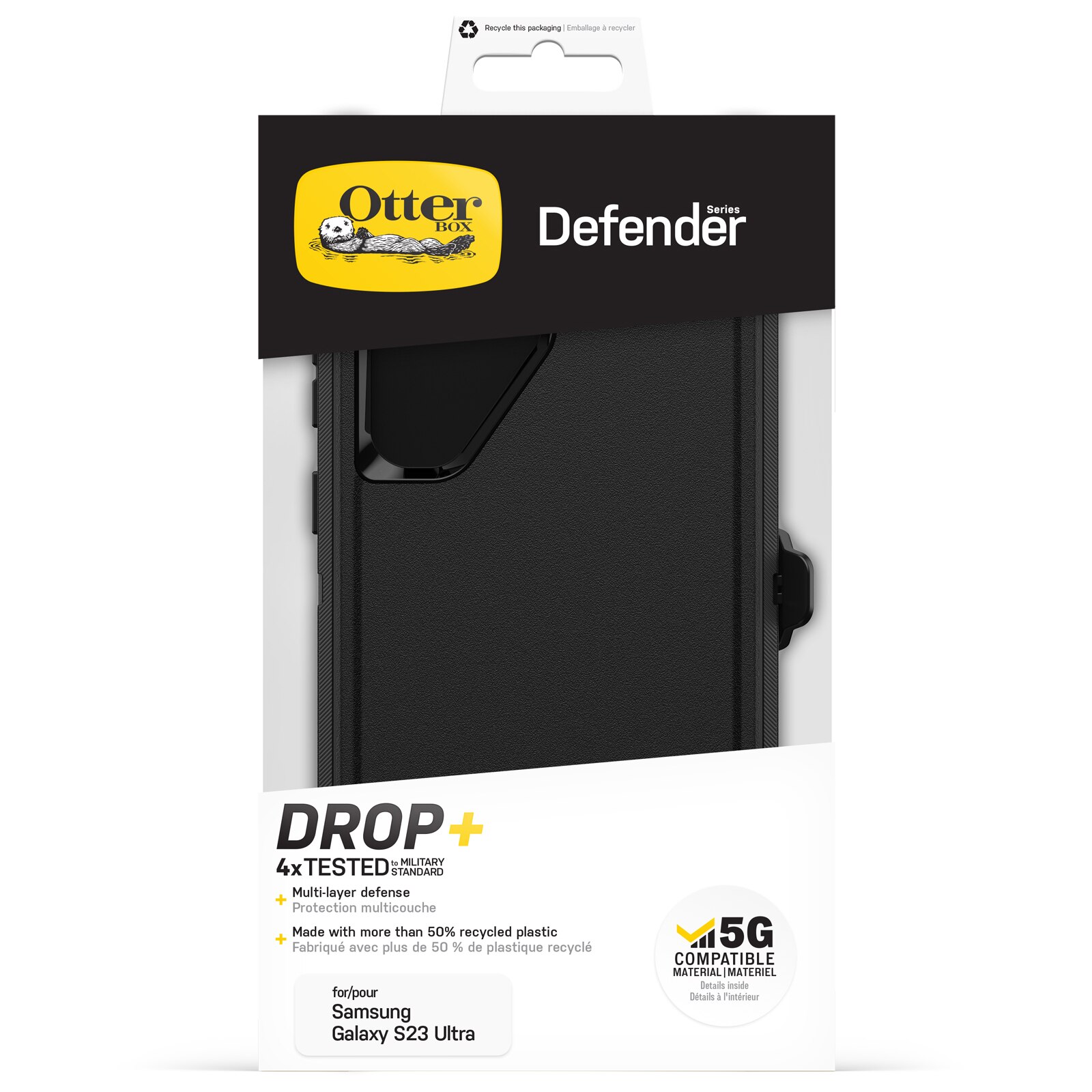 Coque Defender Samsung Galaxy S23 Ultra, Noir