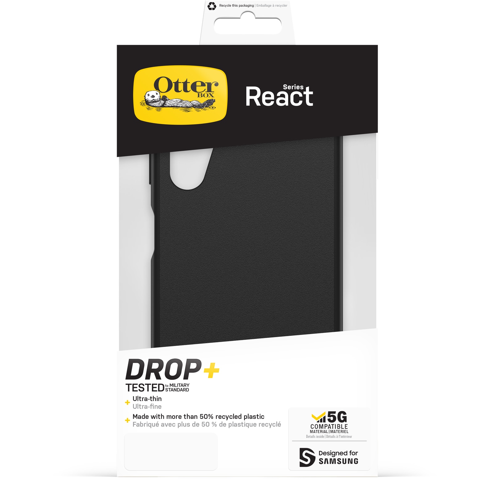 Coque React Samsung Galaxy A14, Noir