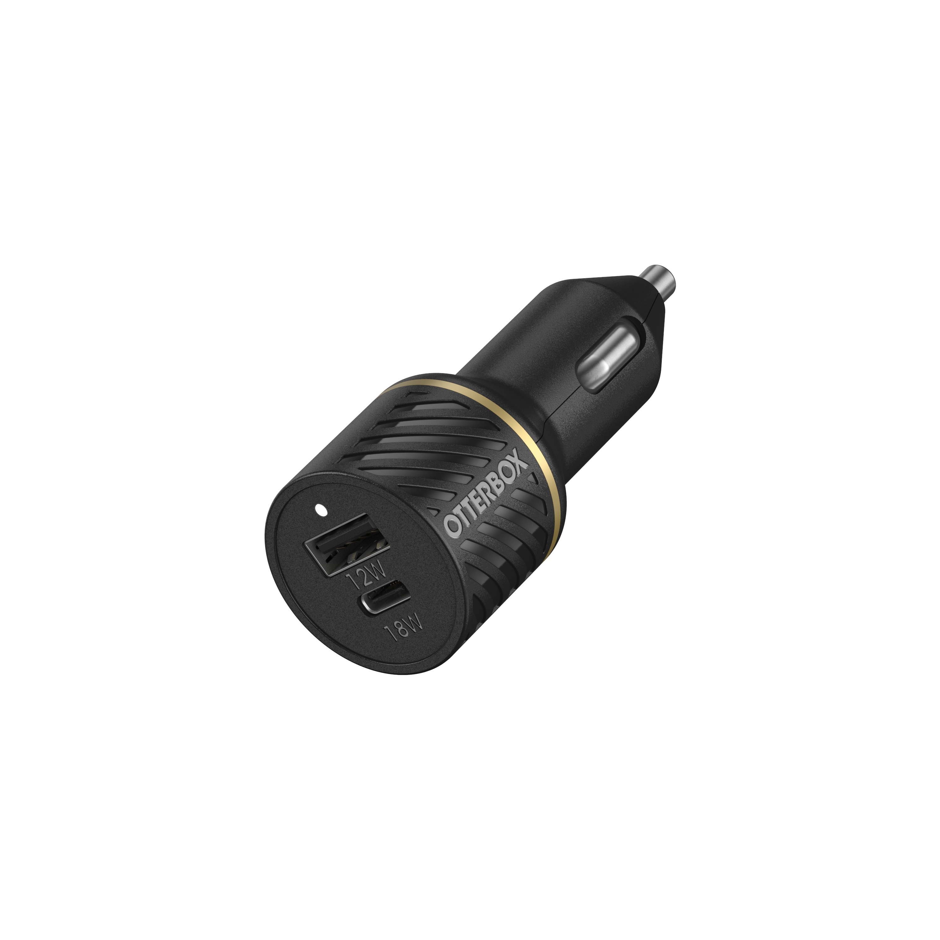 Car Charger 30W USB-C + USB-A 12 - 24 V, noir