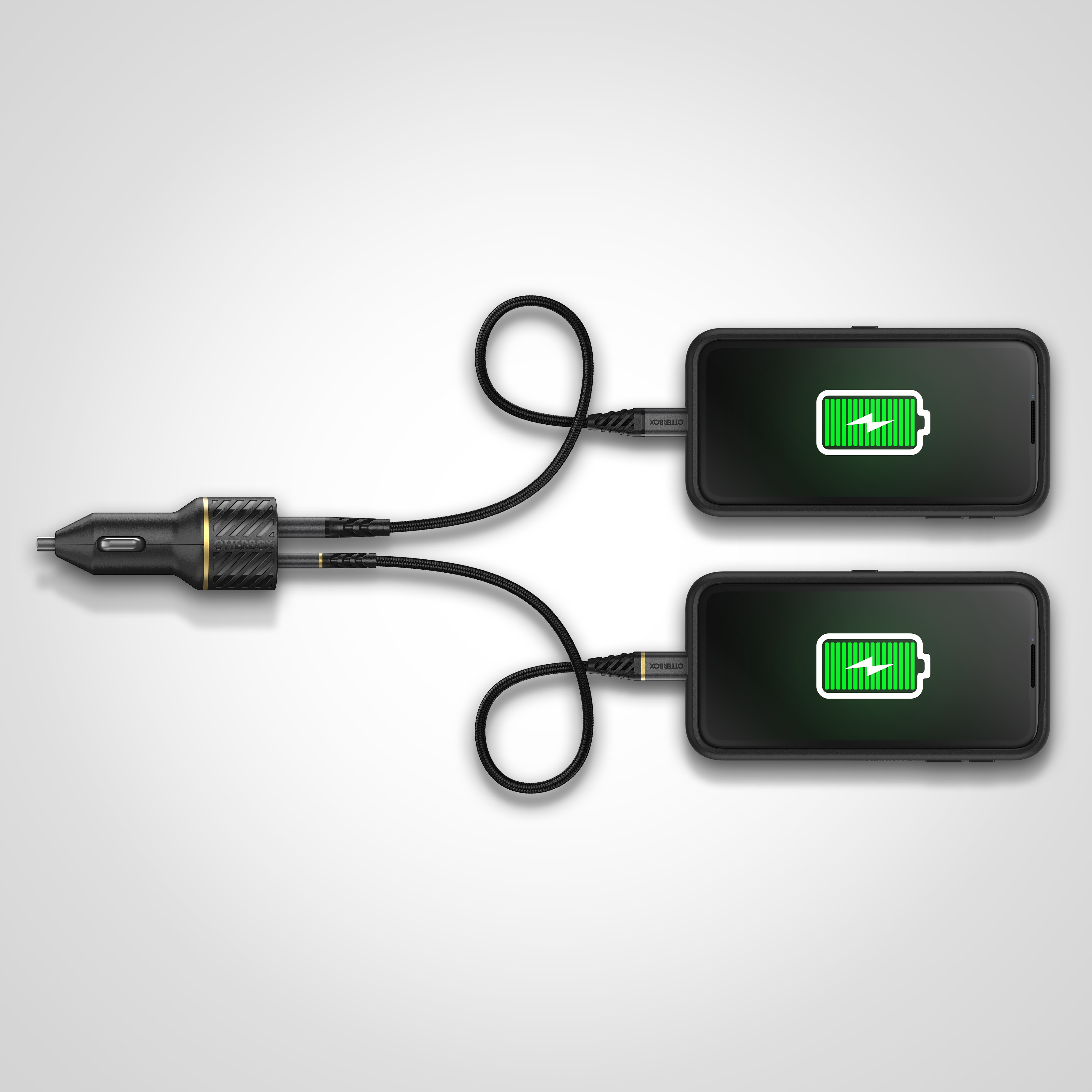 Car Charger 30W USB-C + USB-A 12 - 24 V, noir