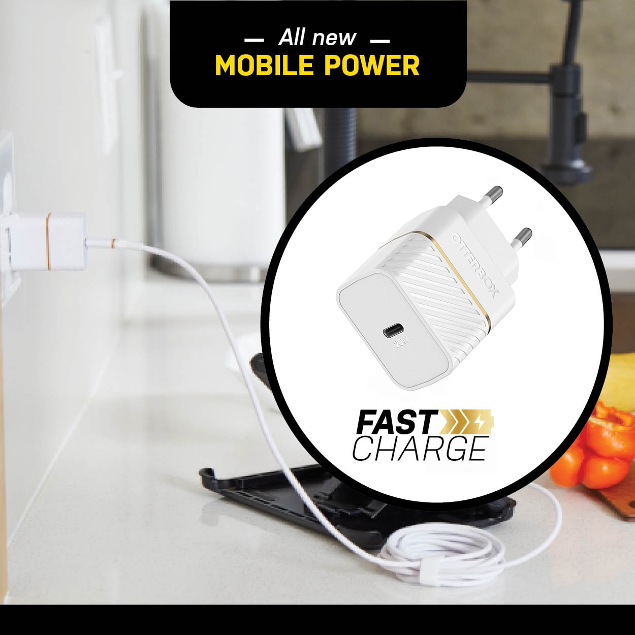 Chargeur USB-C Power Delivery 20W White