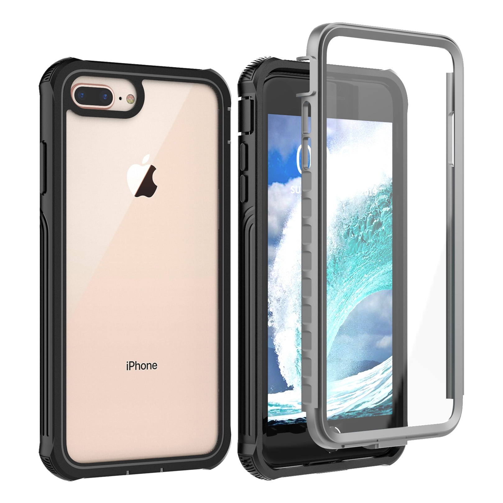 Coque Premium Full Protection iPhone 7 Plus/8 Plus, noir