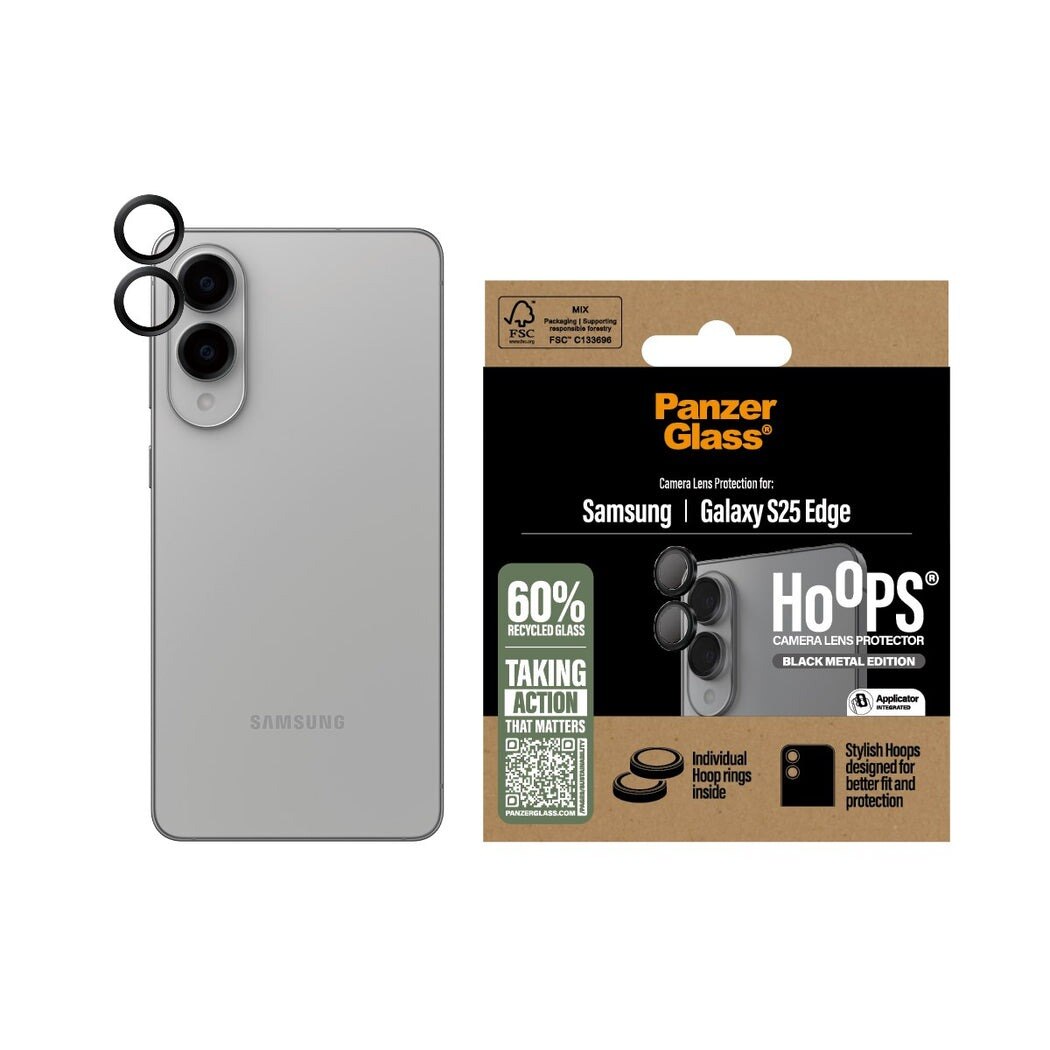 Samsung Galaxy S25 Edge Hoops Camera Lens Protector, Noir