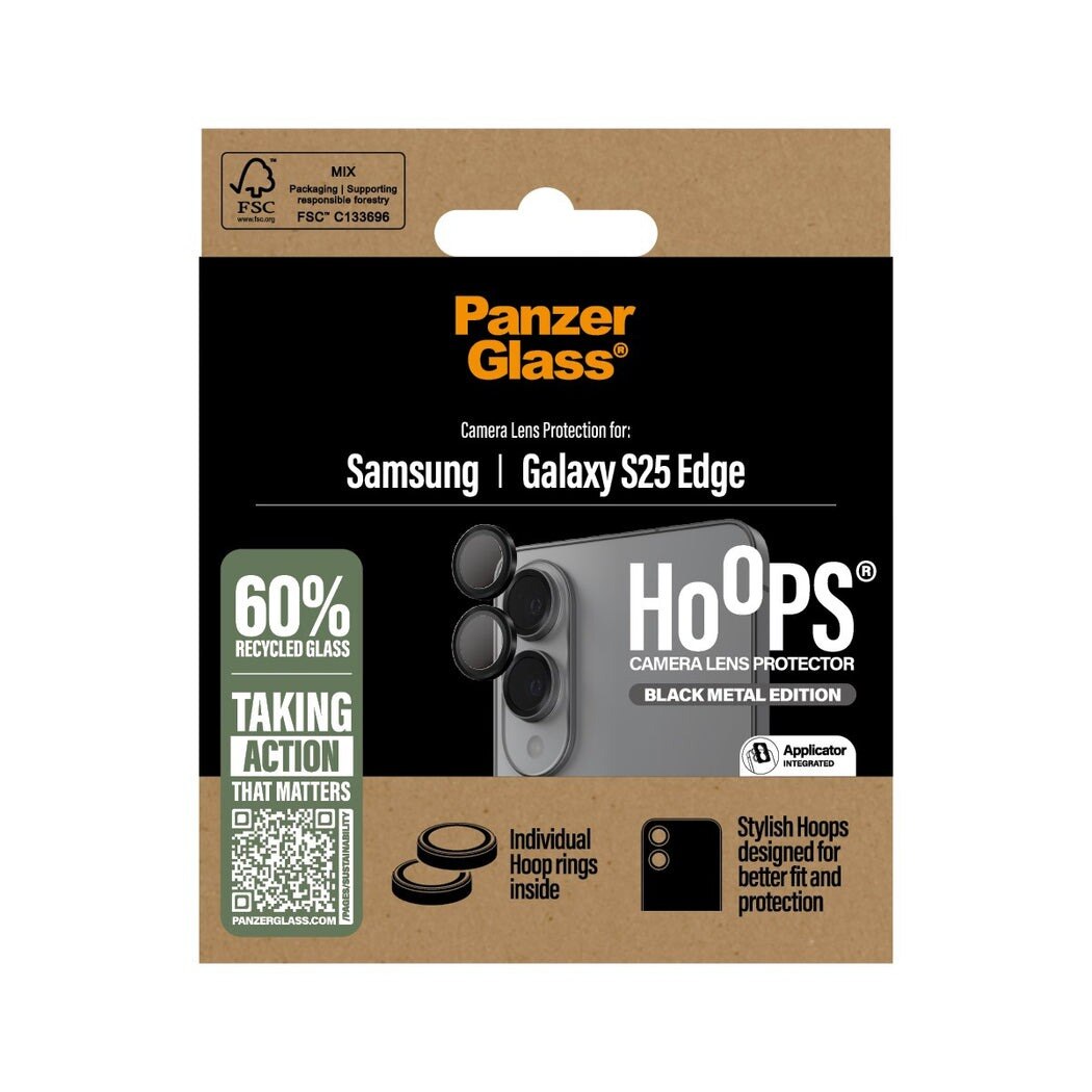 Samsung Galaxy S25 Edge Hoops Camera Lens Protector, Noir