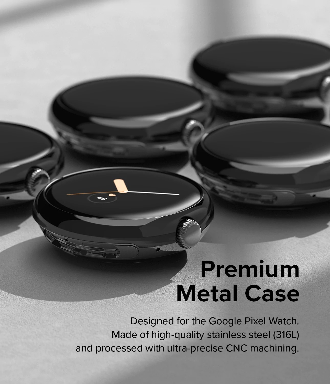 Bezel Styling Google Pixel Watch 2, noir