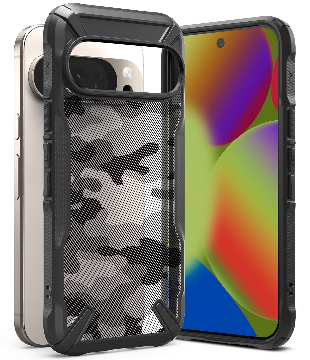 Coque Fusion X Google Pixel 10, Camo Black
