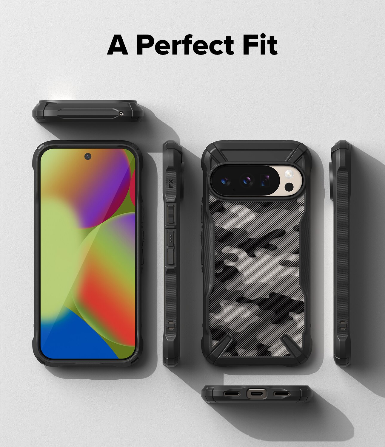 Coque Fusion X Google Pixel 10, Camo Black