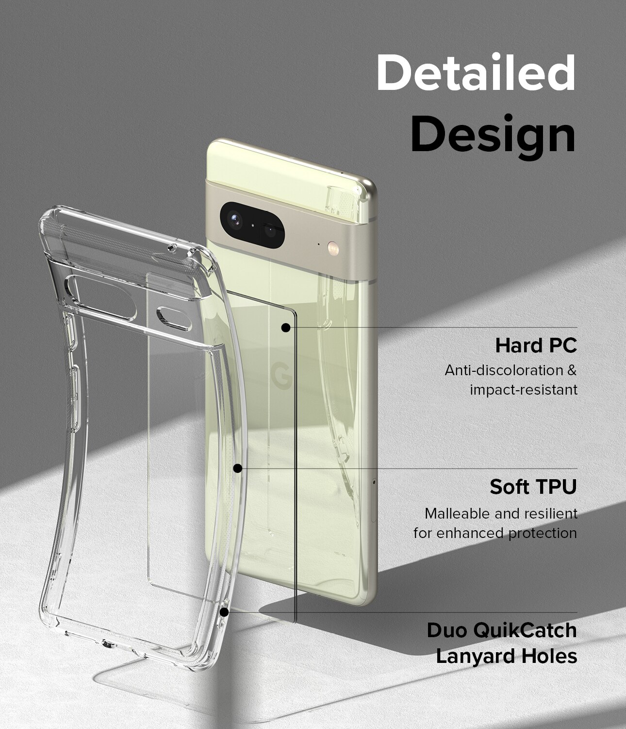 Coque Fusion Google Pixel 7, Transparent