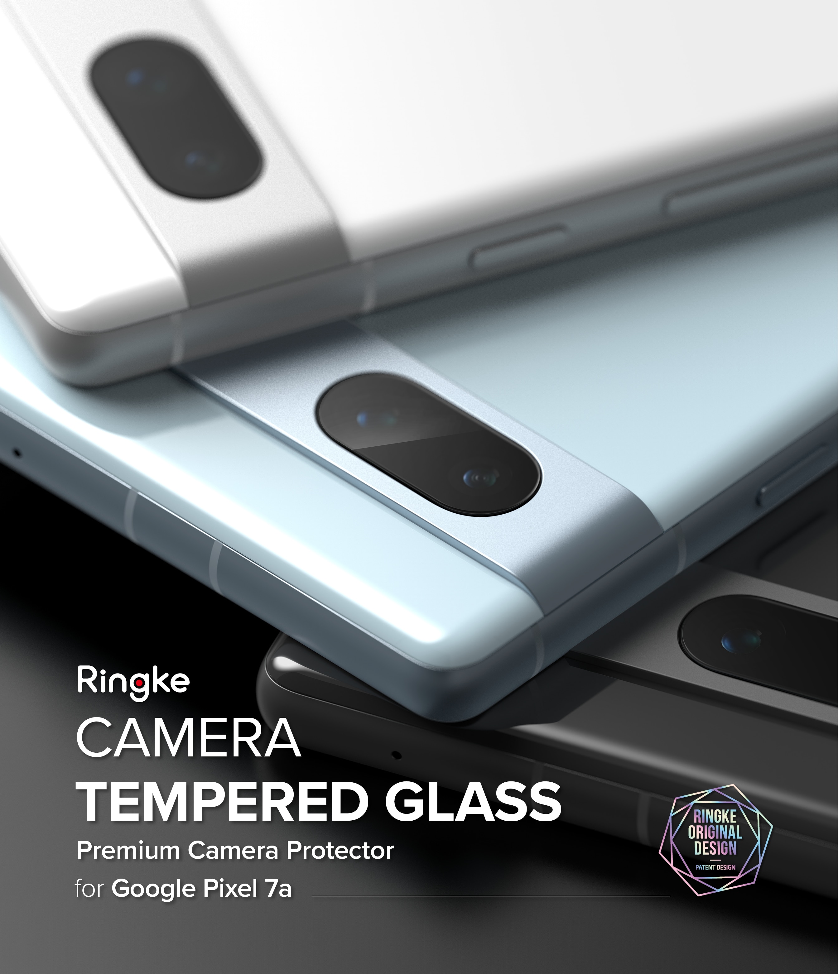 Camera Protector Glass (3-pack) Google Pixel 7a Transparent