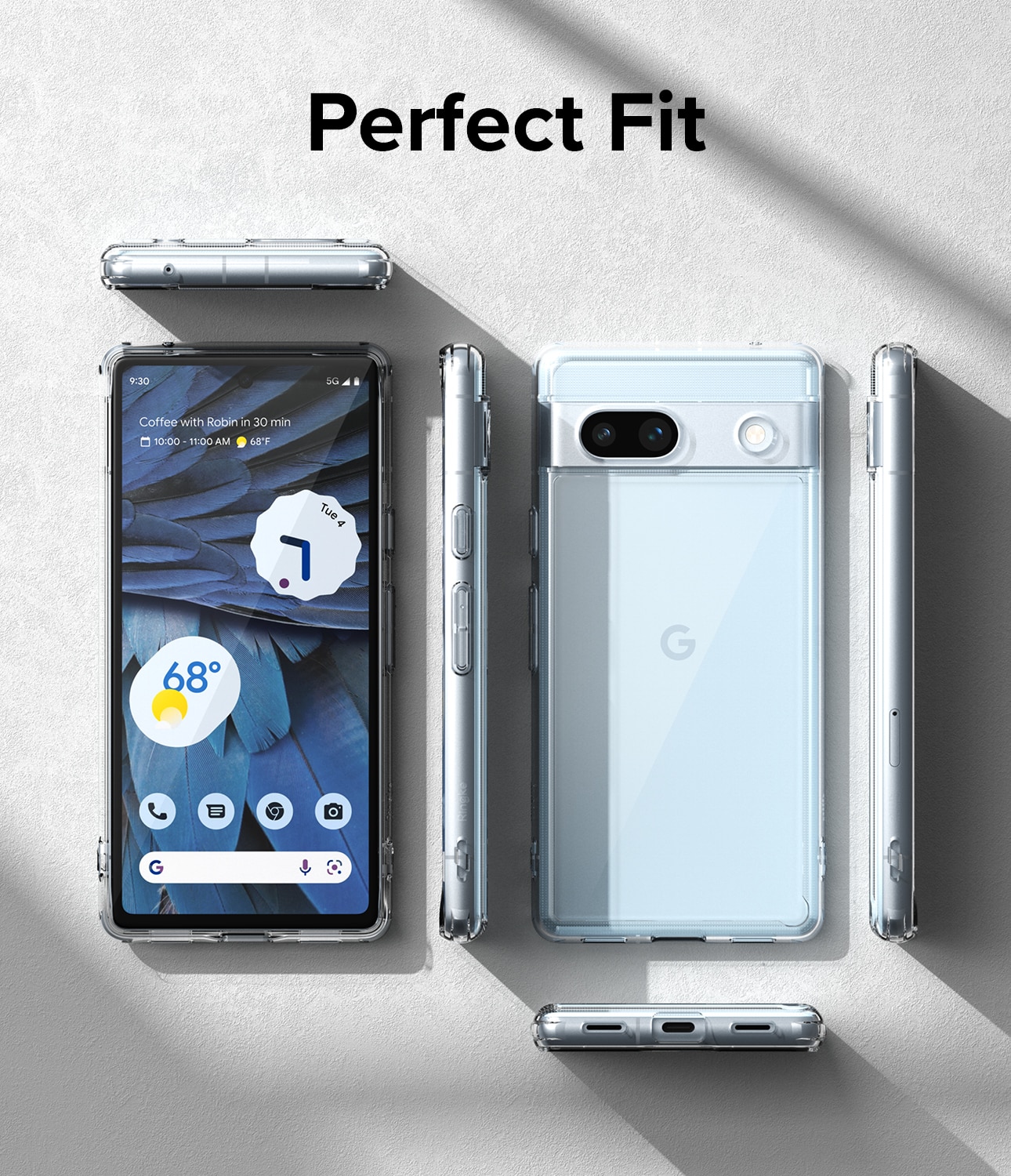 Coque Fusion Google Pixel 7a, Transparent