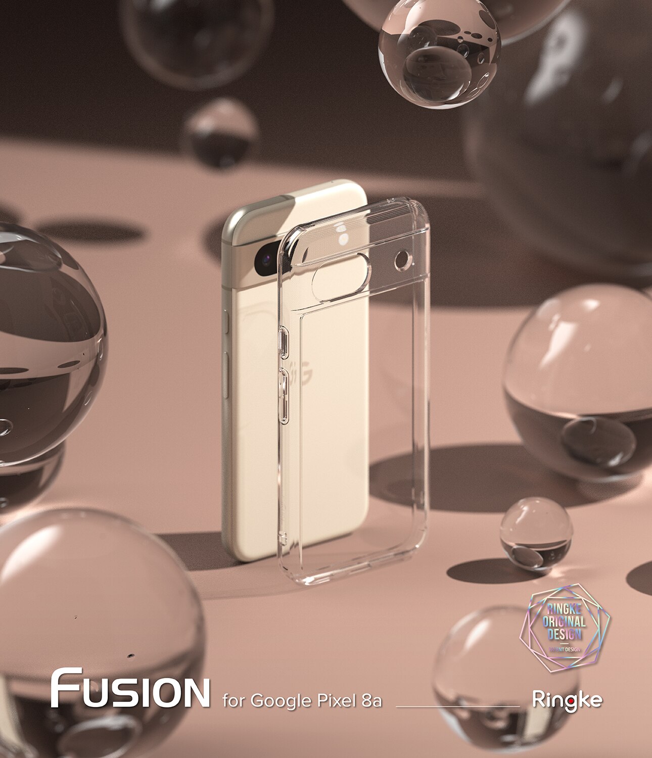 Coque Fusion Google Pixel 8a, Transparent